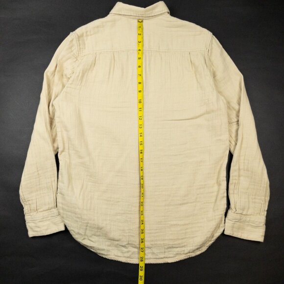 Flint And Tinder Double Gauze Shirt Men's Medium Casual Huckberry Light Yellow - Picture 11 of 14